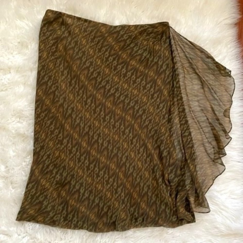 Lauren Ralph Lauren Silk Tahiti skirt with side sash